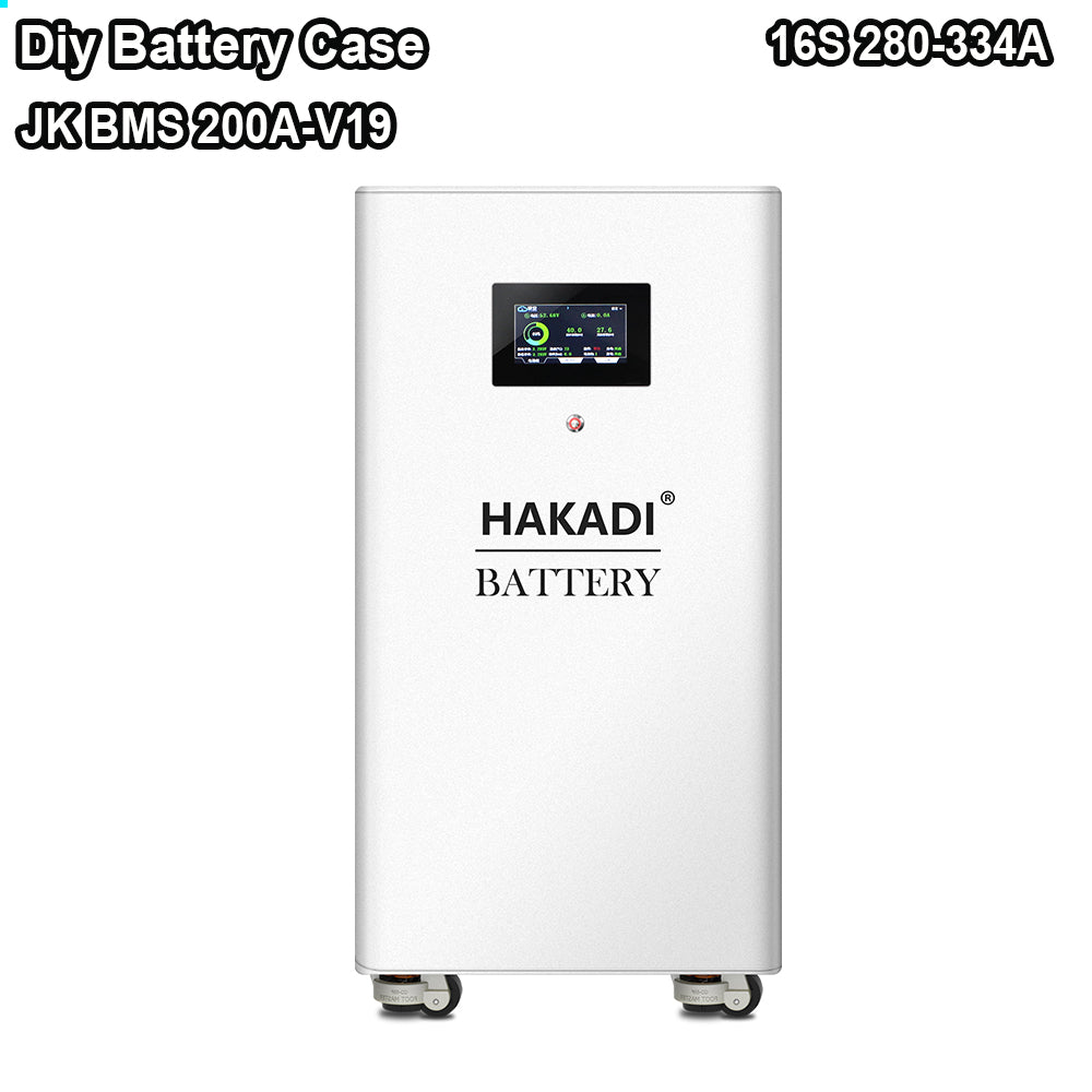 HAKADI 48v Battery Case Vertical With JK BMS 200A V19 4.3'' LCD No cells