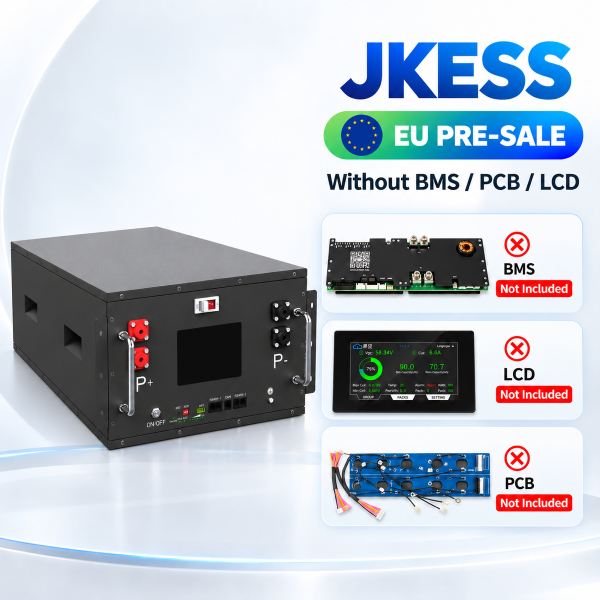 EU Stock: JK ESS 6R 6U For 16PCS 3.2V 280AH 314AH JK BMS Free Shipping