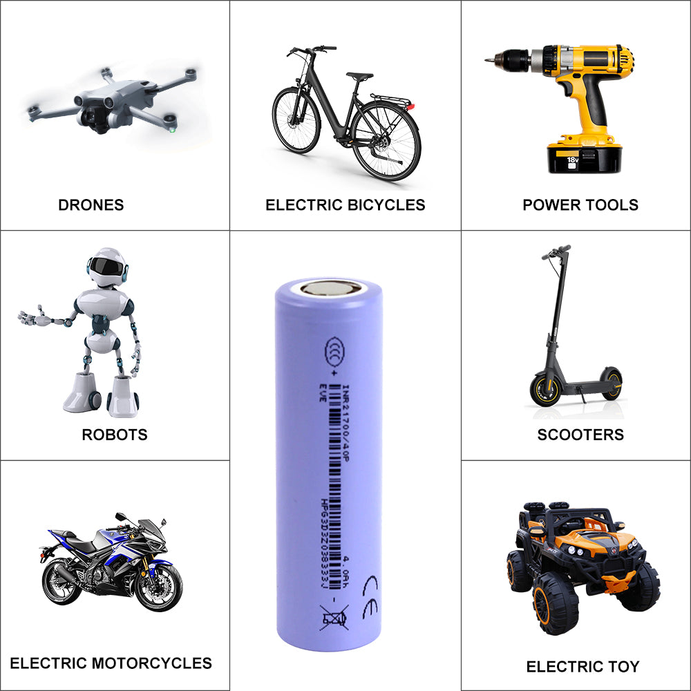 EVE INR21700/40P 3.65V 4000mah-50A Max li-ion battery NMC Cells