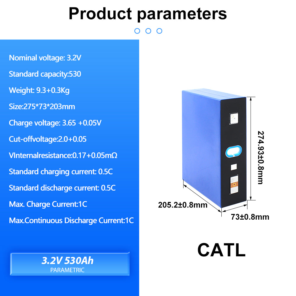 For sale CATL 3.2V 530A Lifepo4 Battery Real 580A 6000 Cycles 30kwh Energy storage