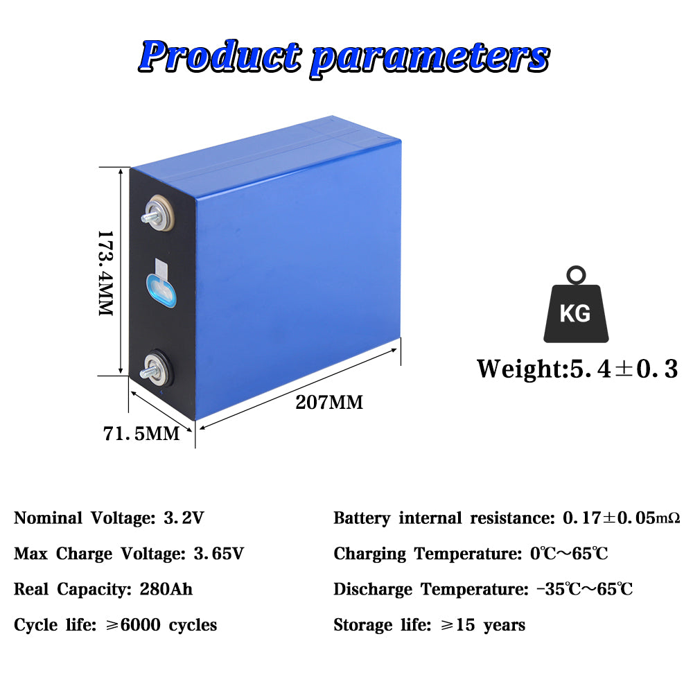 EU Stock- CATL 3.2V 280A Lifepo4 Battery 6000 Cycles-Grade A