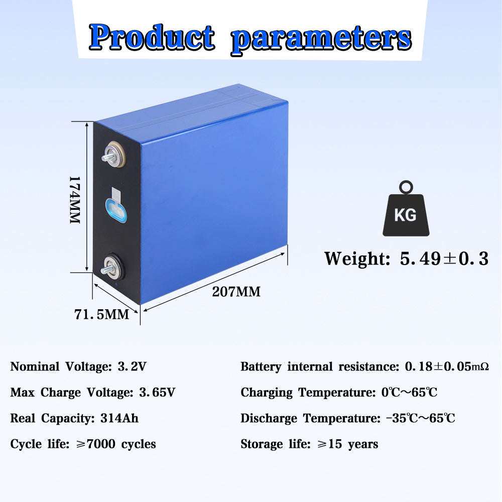 US Stock CATL 3.2V 314AH Lifepo4 Battery Original Grade A cells Free Tax