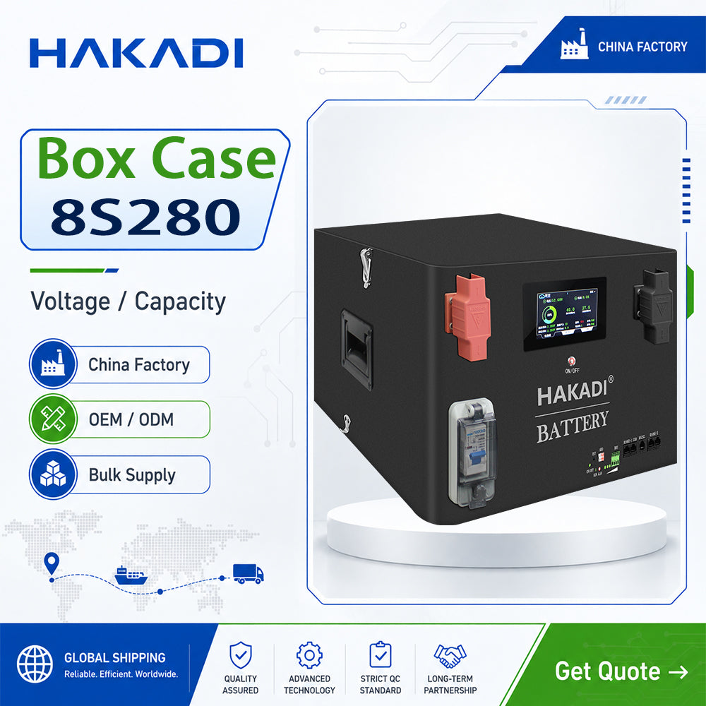 HAKADI 8S 280 314A DIY Battery Case with 8S200A JK BMS For EVE CATL lifepo4 280ah 314ah