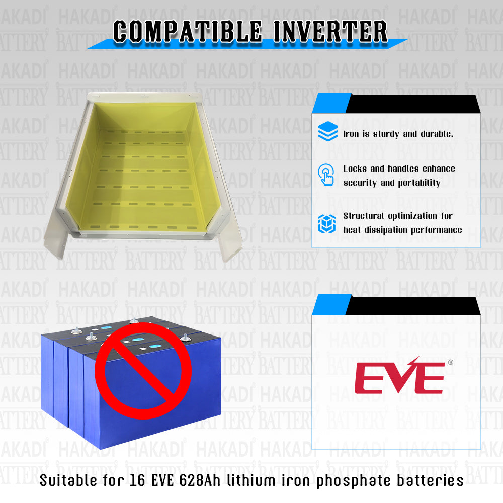 EU Stock: 16S628 Box Case with 300A JK BMS for 16Pcs EVE MB56