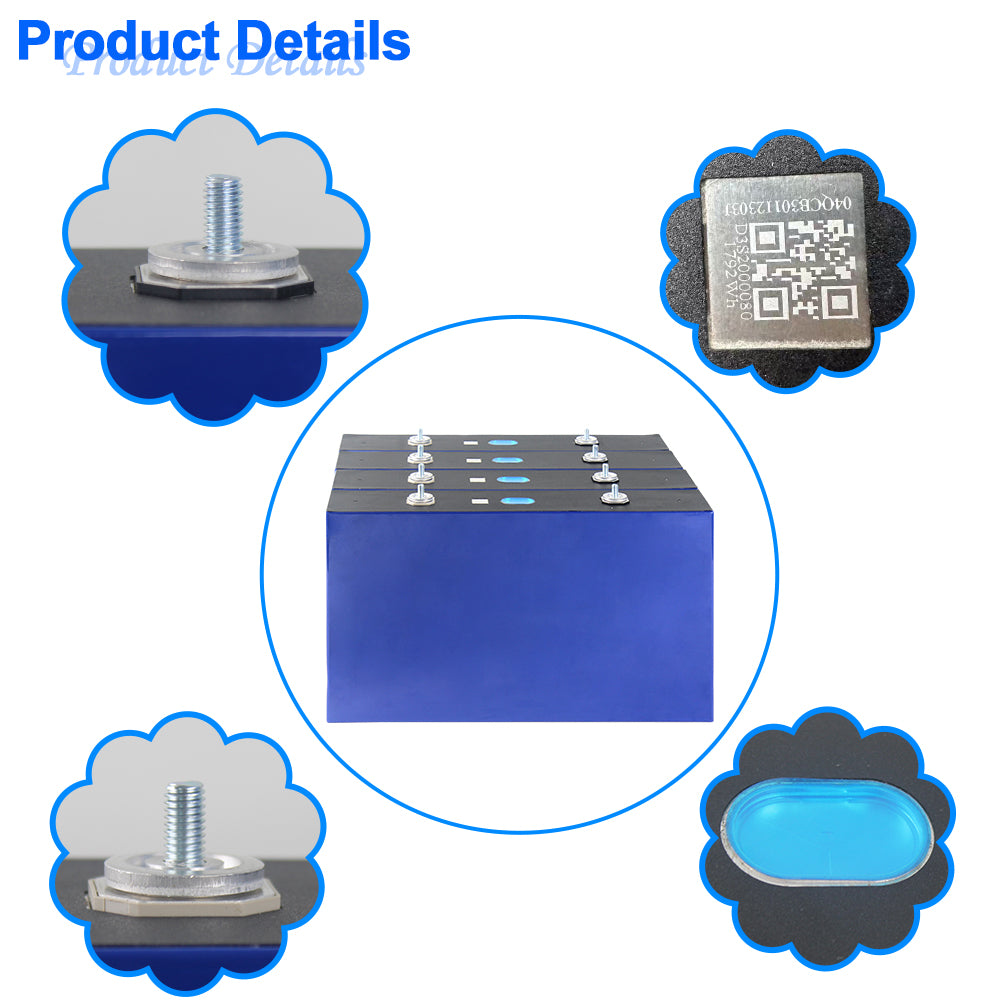 US Stock Free tax EVE MB56 628AH 560K High Capacity Battery Grade A M8 studs