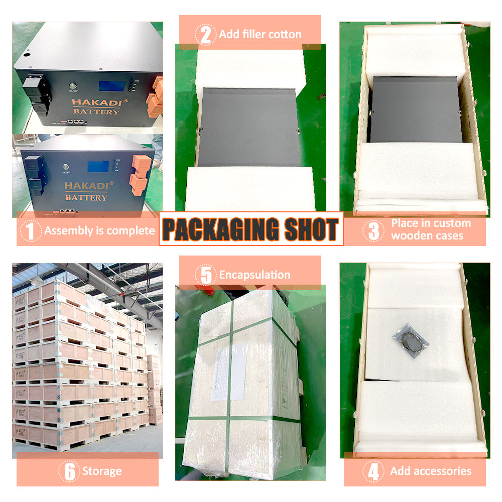 Hakadi SEVB 15KWH 51.v 280A 314A 10000 Cycles Hithium battery CATL lifepo4 Battery cells Grade A JK BMS