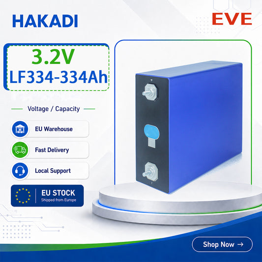 EU Stock-EVE LF334 3.2V 334Ah Grade A Lifepo4 Battery 3C Power Cells Free Ship