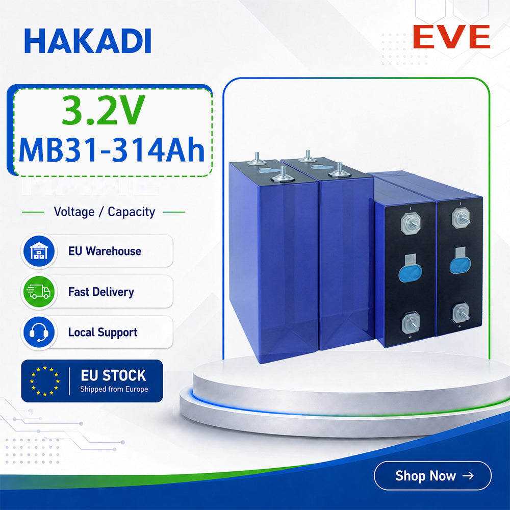 EU Stock-EVE MB31 314A 3.2V lifepo4 battery Grade A 8000 Cycles Free Shipping