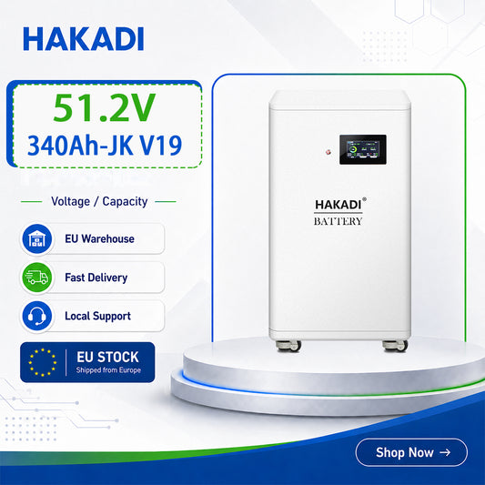 EU Stock: 51.2V340AH 17KWH Home Energy Storage System 12000 Cycles Free Ship