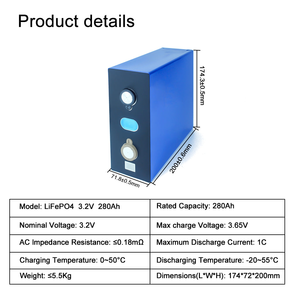 HiGee 280Ah Lifepo4 Battery Grade A Hot-selling with Wholesale Price Good for UPS ESS48V PACK