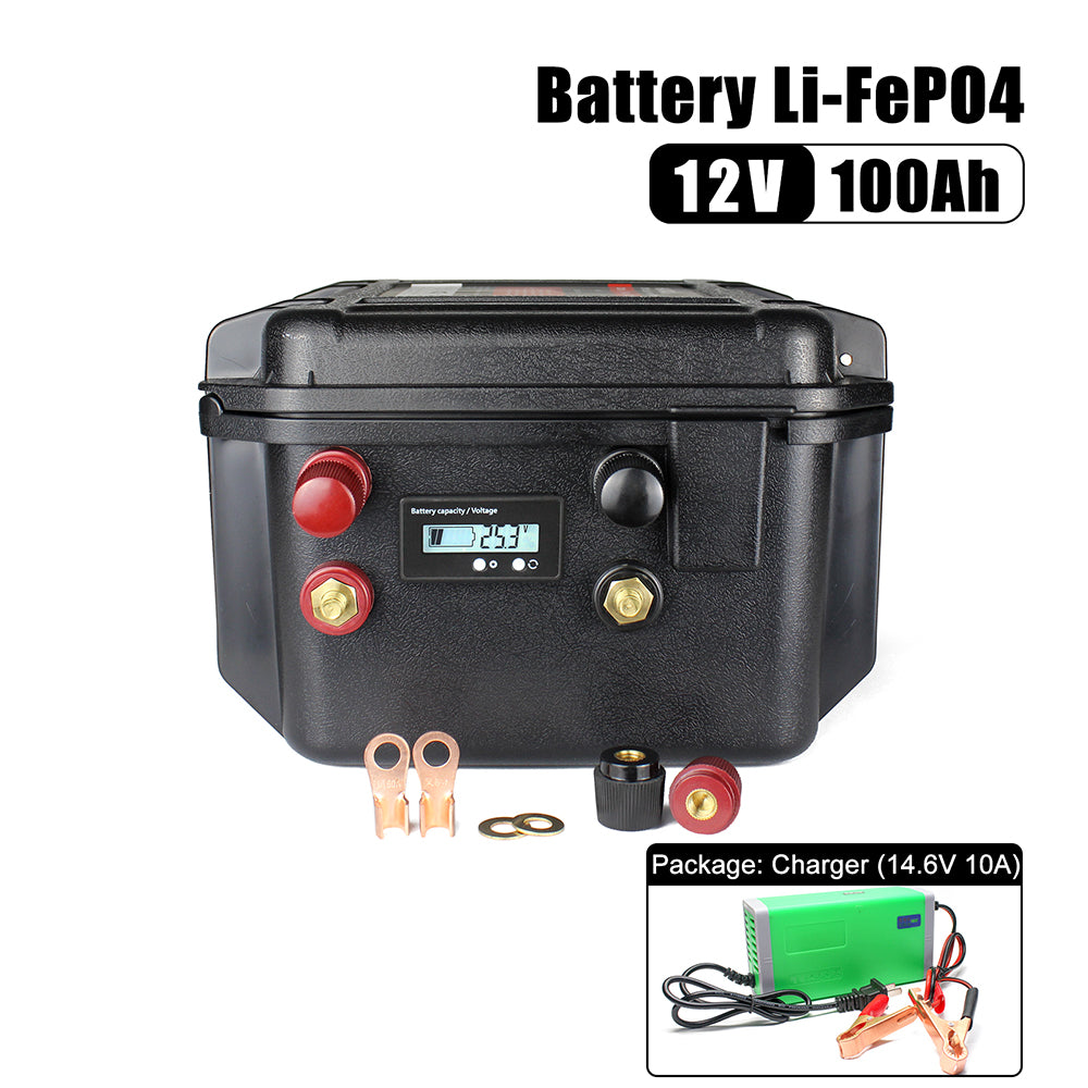 Shop now 12v 100ah lifepo4 battery Grade A 6000 cycls Built-in BMS CATL 100A EVE LF105 LF100 For Boat Marine UPS Portable