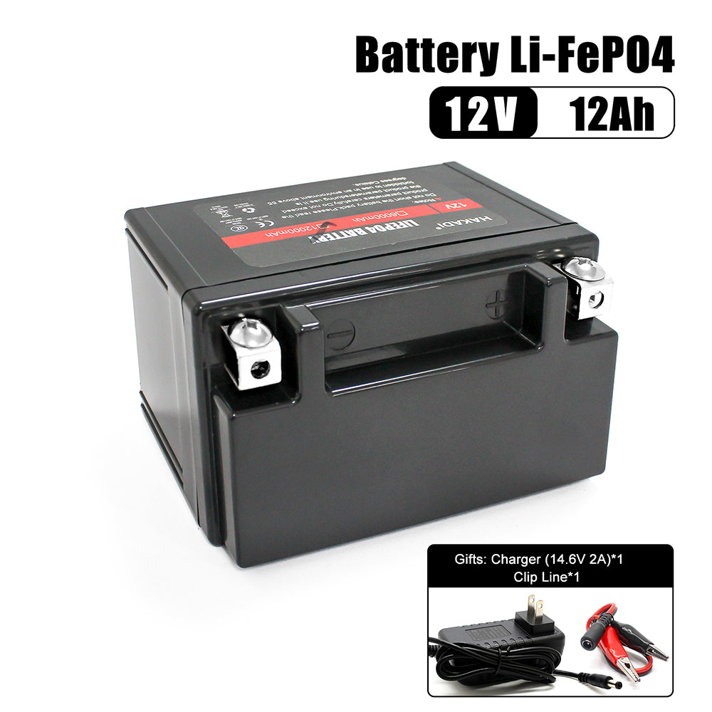 HAKADI Rechargable 12V 12A Lifepo4 Battery Pack Lithium IOn 4000 Cycles High Safe for Outdoor Power Supply