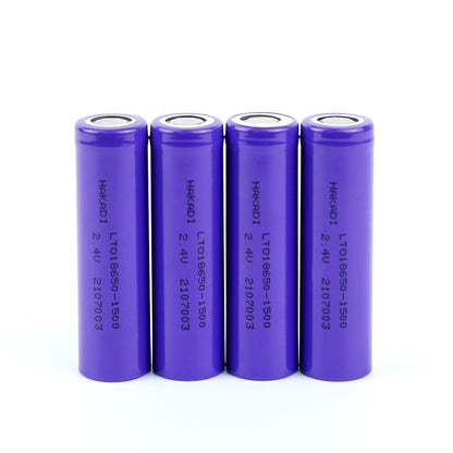 HAKADI 18650 1500mah 2.4V LTO Batteries Rechargeable Grade A 20000 cycles 10C Discharge