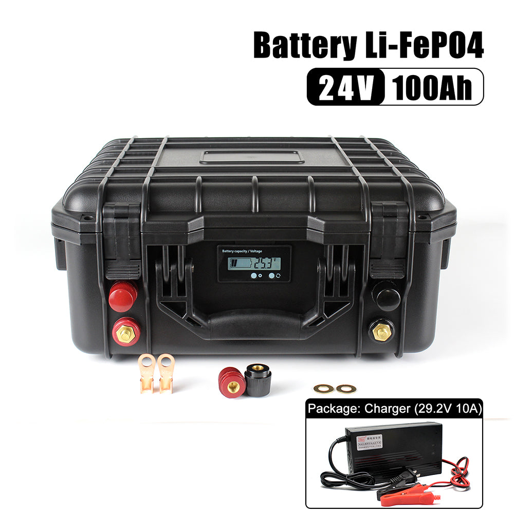 HAKADI 24V Lifepo4 Battery Case 100Ah 200Ah 2.5Kwh 6000 Cycles For Energy System Power Use At Home Outdoor Back-Up