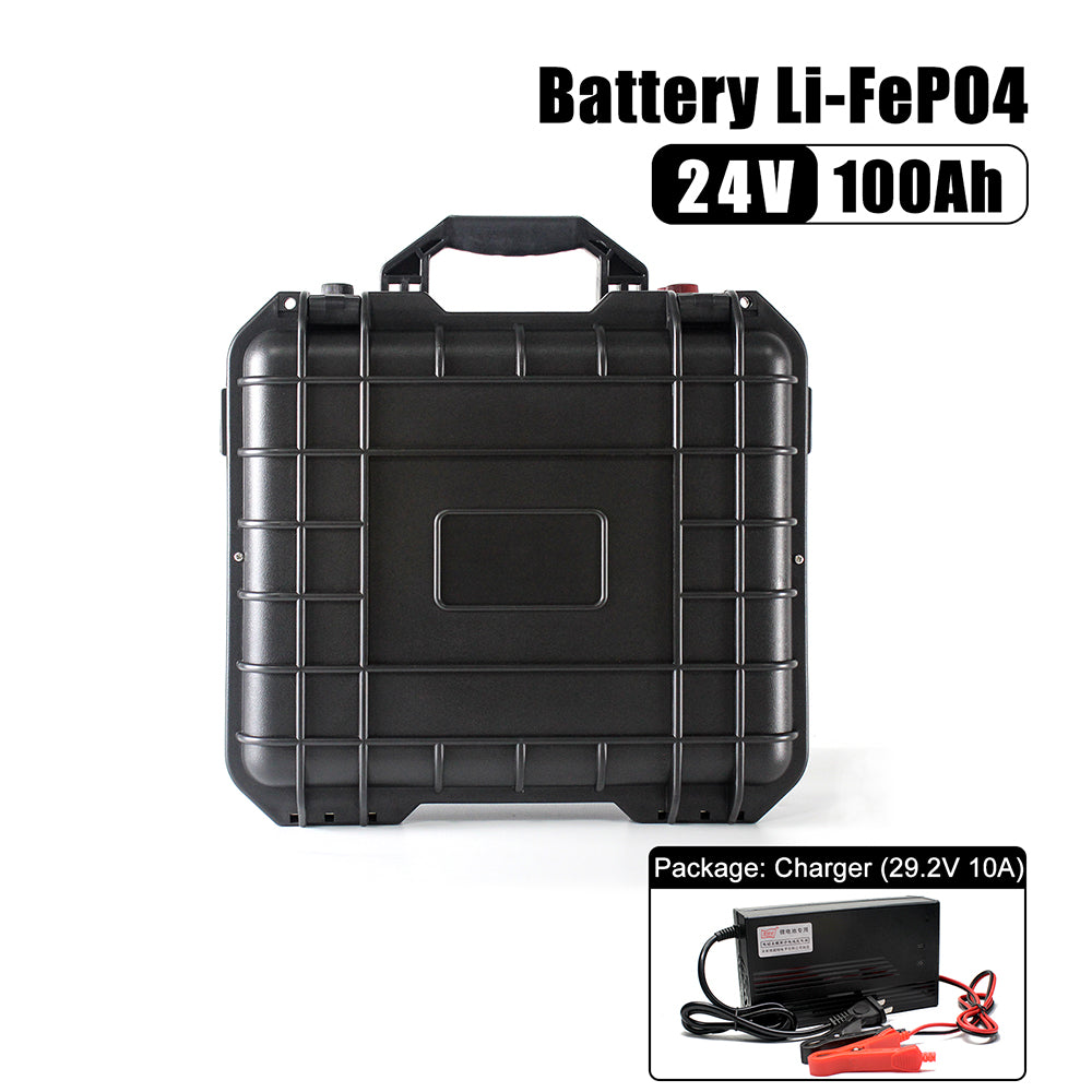 HAKADI 24V Lifepo4 Battery Case 100Ah 200Ah 2.5Kwh 6000 Cycles For Energy System Power Use At Home Outdoor Back-Up