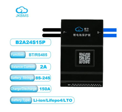 JK BMS Bluetooth Smart 4S 8S 12S 16S 100A 120A 150A 200A 300A with balancer 1A 2A 0.6A for Lifepo4 battery Li-ion LTO Battery