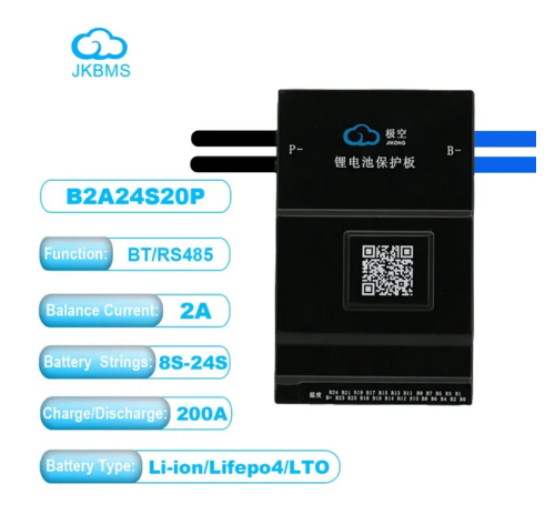 JK BMS Bluetooth Smart 4S 8S 12S 16S 100A 120A 150A 200A 300A with balancer 1A 2A 0.6A for Lifepo4 battery Li-ion LTO Battery
