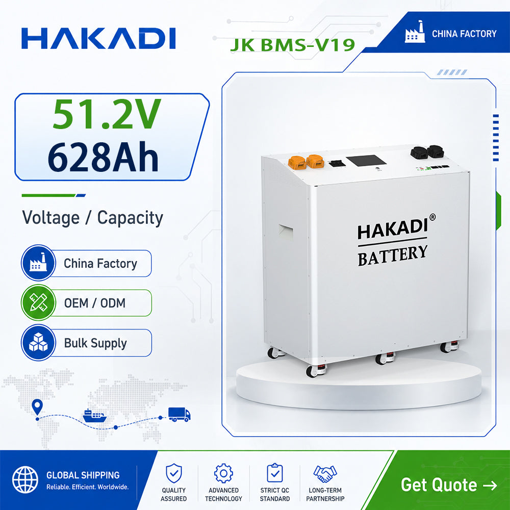 51.2V 628AH 32KWH High Energy Storage System With JK BMS 300A EVE MB56 Grade A 8000 Cycles