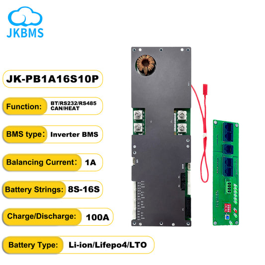 JK BMS Bluetooth Smart 4S 8S 12S 16S 100A 120A 150A 200A 300A with balancer 1A 2A 0.6A for Lifepo4 battery Li-ion LTO Battery