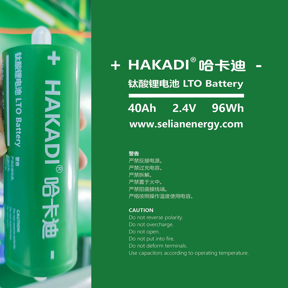 Eu Stock-HAKADI 2.4V 40AH 20C LTO Battery Grade A Rechargeable Cells For Car Audio Diy Battery Pack Energy Storage