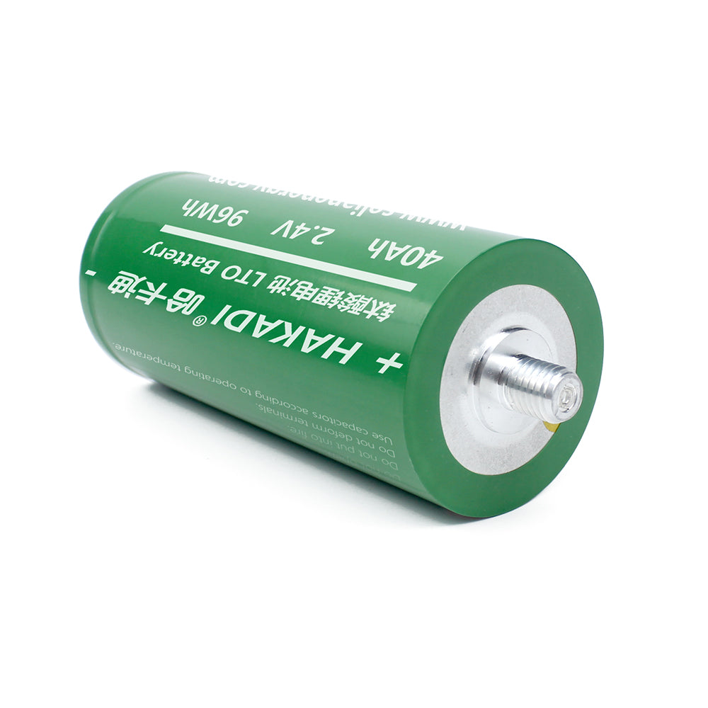 HAKADI 60165 2.4V 40A LTO Battery Grade A for Bus Telem Audio 25000 Cycles 20C Max Discharge