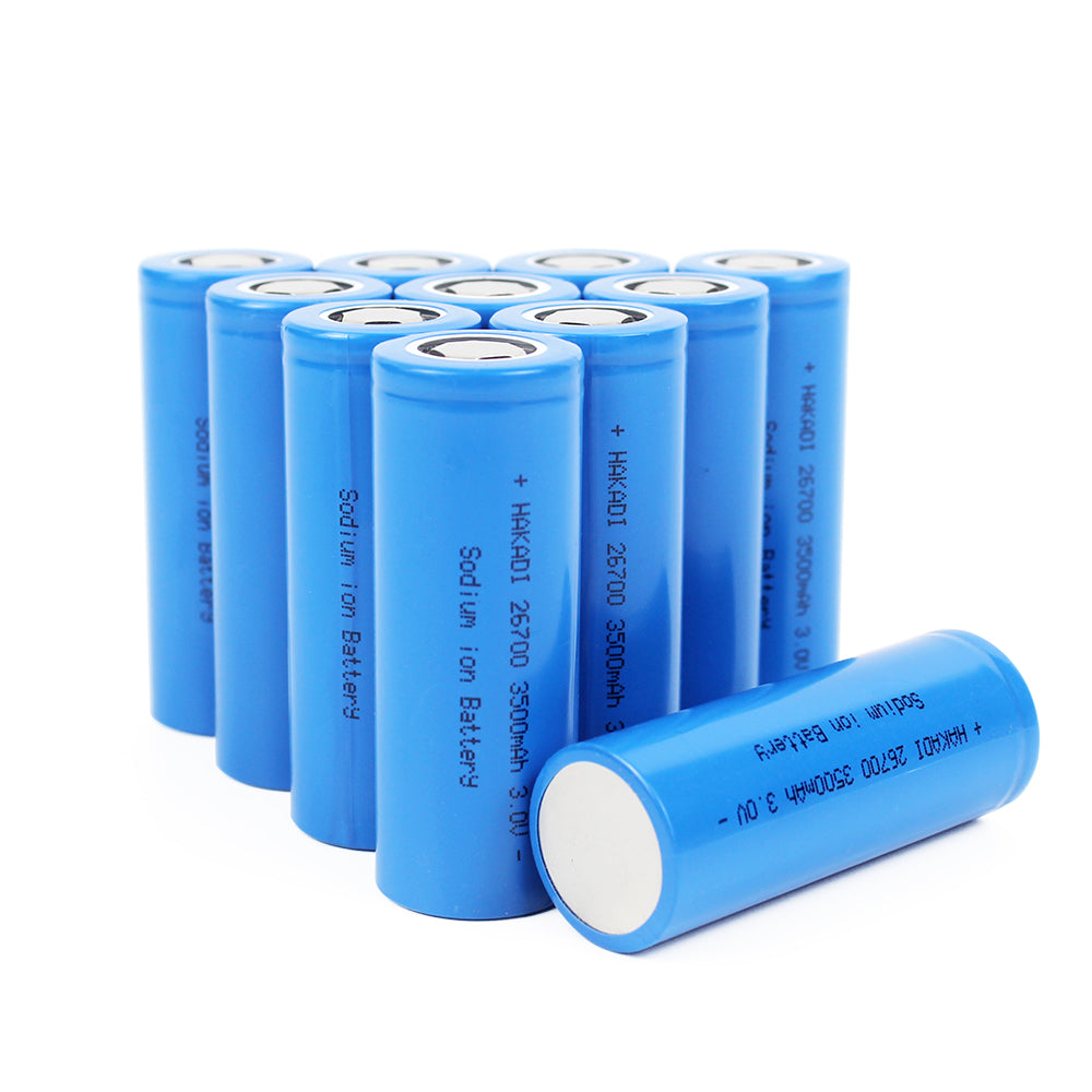 Baterías de sodio HAKADI a la venta 26700 3.0V 3200mAh Nueva batería recargable para bicicleta eléctrica 36V