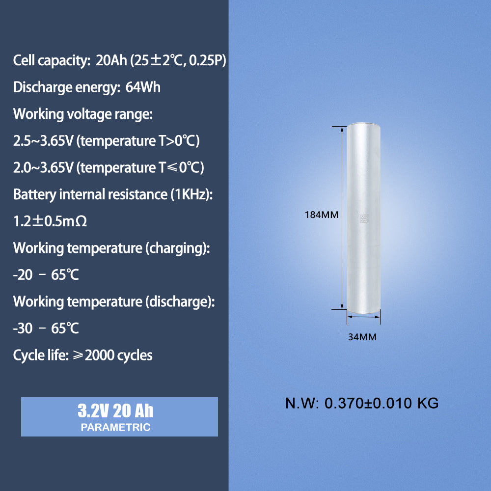 HAKADI CATL 38184 3.2V 20A Battery Rechargeable Battery lifepo4 battery DIY 12V 100AH Pack akku