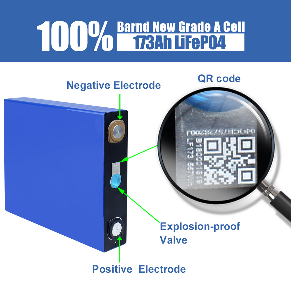 HAKADI  Lifepo4 CATL 3.2V 173Ah Batteries 6000+Time Cycle life Rechargeable cells For DIY 12V 24V 36V 48V Solar Energy Storage Battery Pack