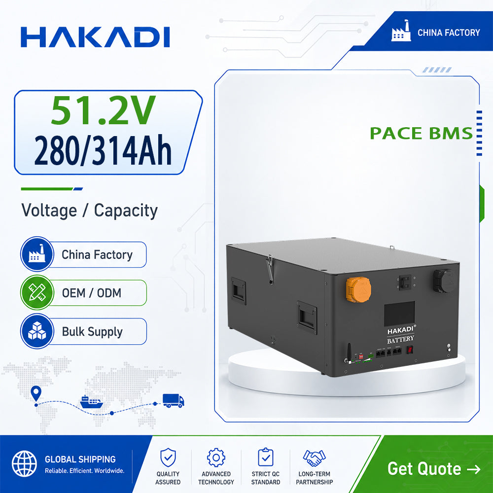 15-16kwh 51.2v 280Ah 314Ah PACE BMS Wifi Bluetooth Stacking Home Energy 8000 cycles