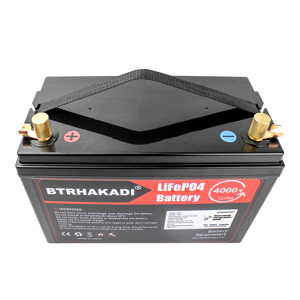 HAKADI 12 Volt Akku Lifepo4 Lithium Battery Box 100Ah 200Ah Lifepo4 Battery Management System With Bluetooth And Charger