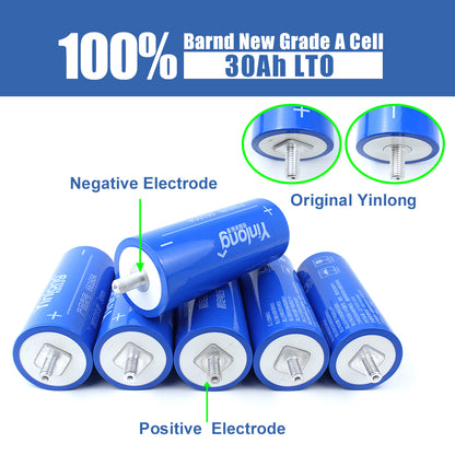 66160 LTO Battery For sale Yinlong 30ah LTO 2.3v 10C 25000 cycle life Car audio DIY lto