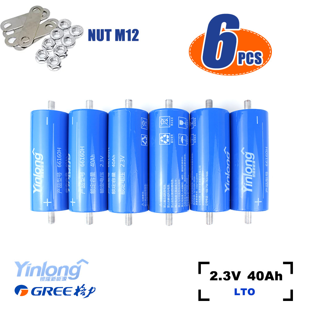 Grade A+ Yinlong 2.3v40Ah LTO 66160H Lithium Hthium Battery 30000 Cycles For Bus Truck Vehicel Batteries