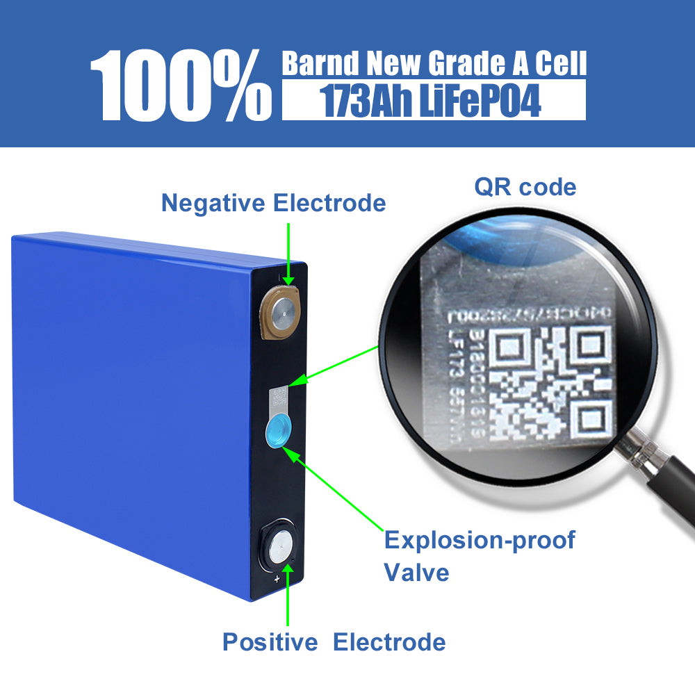 EVE LF173 3.2V 173Ah Lifepo4 battery Grade A Battery Cells for 10kwh Energy System, Golf Car,Off grid 16s
