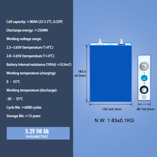 EVE 3.2V lf80Ah  Grade A Brand new Battery Cells For DIY 12S Lithium Pack for EV/Solar