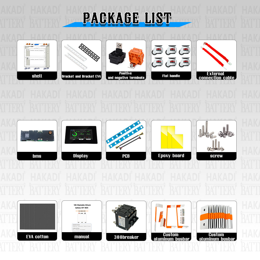 Free Shipping EU Stock: 16S628 MB56 Batter Case with 300A JK BMS for 16Pcs EVE MB56