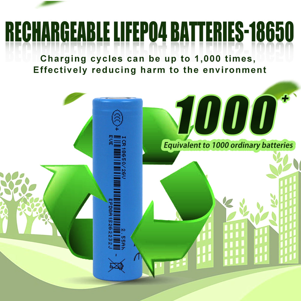 EVE INR/18650 26V 3.65V 2550mah-7.5A li-ion battery NMC Cells