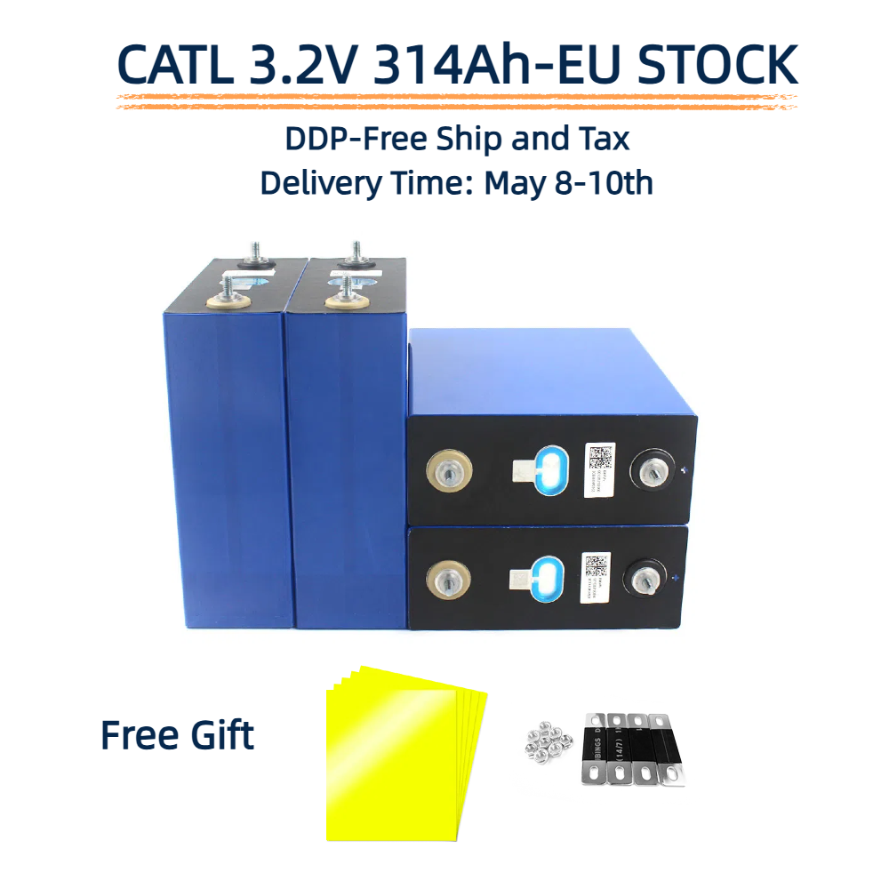 EU Stock- CATL 3.2V 314A LFP Grade A 8000 Cycles with Bars 16kwh Solar Sytem Battery Free Ship Free Tax