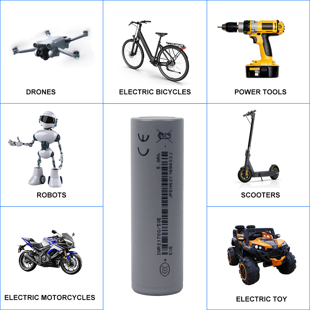 EVE INR21700/50E 3.65V 5000mah li-ion batteries NMC Cells