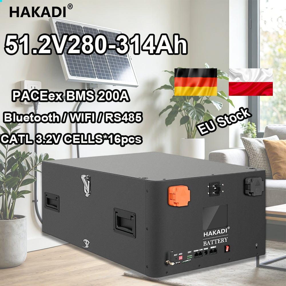 EU PL Stock 51.2V314AH 280AH 15KWH Battery Pack Home Energy System Free Ship and Tax