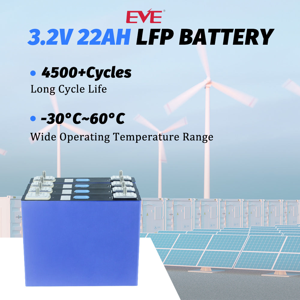 EVE 22K 3.2V 22A 3C Lifepo4 Battery Grade A for Car Audio Lithium Phosphate Battery